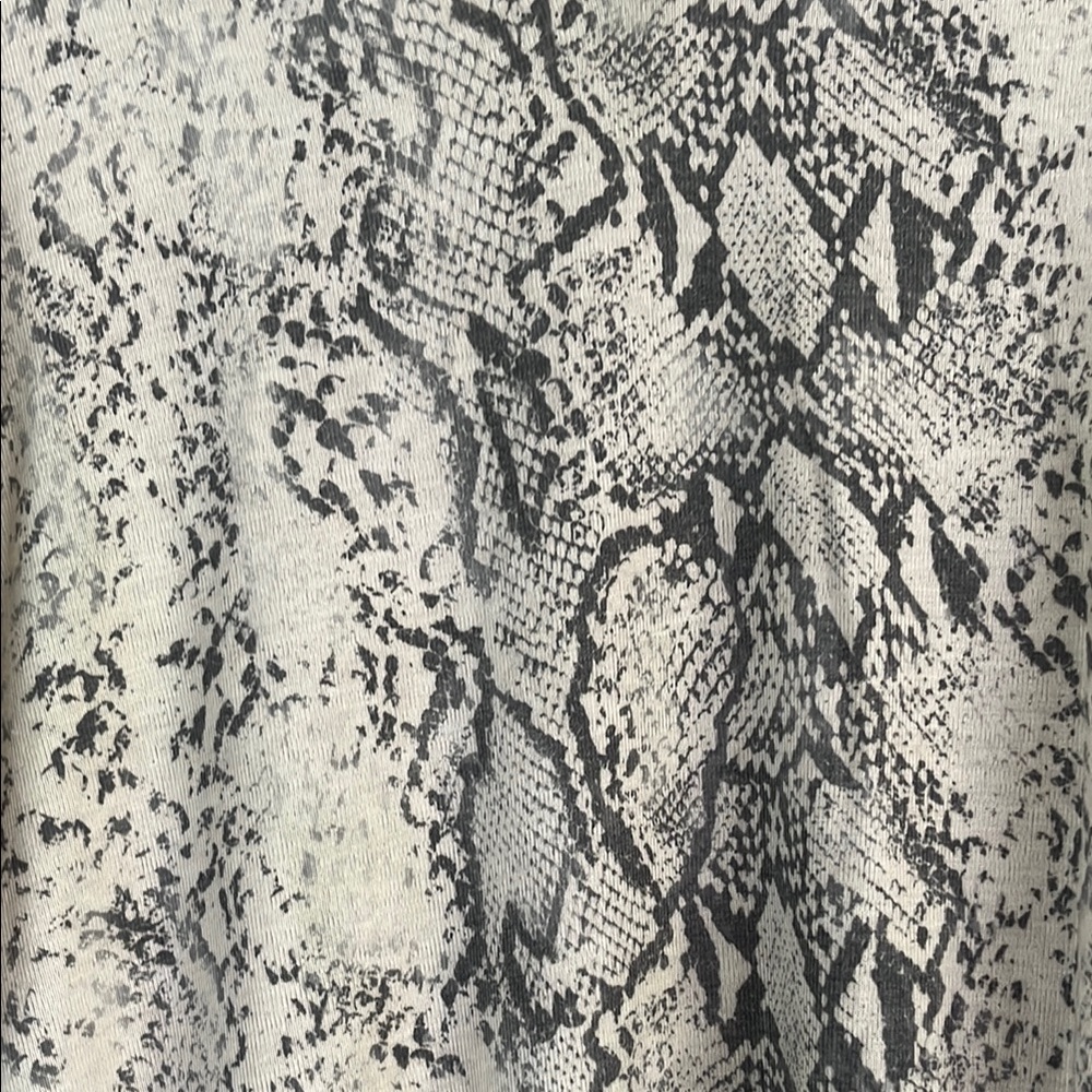 All Saints Tan Long Sleeve Snakeskin Tee - Picture 5 of 9